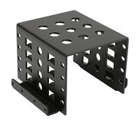 Drfeify Rack di Montaggio per HDD da 2,5 Pollici, Gabbia per Disco Rigido in Alluminio con Design Cavo, Efficiente Dissipazione del Calore per l'espansione dello Storage SSD IDE (BLACK)