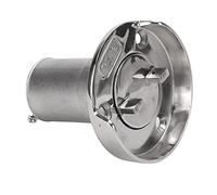 Drfeify Riempitore per Ponte per Barche da 1,5 Pollici, Bocchettone di Rifornimento per Carburante per Barche in Acciaio Inossidabile 316 con Tappo, Catena di Fissaggio con Guarnizione O-ring Porta di