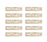 Drfeify Segnale Numero della Casa, Numero di Porte della Casa da 10 Pezzi, 5x1.1 Cm Decorazione in Lega per 1:12 Scala Mini Fai da Te