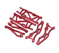 Drfeify Set Bracci Sospensione in Lega di Alluminio, Bracci Oscillanti Anteriori Posteriori con Testa a Sfera per 1/8 KRATON 6S, Parti di Automobili RC Adatte (Rosso)