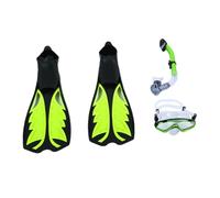Drfeify Set da Snorkeling per Adulti Kit da Snorkeling in Silicone con Maschera a Prova di Perdite e Pinne Regolabili Attrezzatura Completa da per Esplorazione Subacquea Nuoto e Adulti (L)