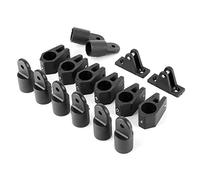 Drfeify Set di Accessori Hardware in Nylon per Cerniera di Coperta per Barche con Ganascia Scorrevole e Tappo Terminale per Tubo da 22 Mm 7 8 Pollici Kit di Montaggio Marino da 16 Pezzi per
