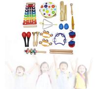 Drfeify Set di Strumenti Musicali per Bambini, ABS Ecologico, 18 Pezzi, Suoni Nitidi per l'educazione Musicale dei Bambini