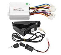 Drfeify Set Pedali Acceleratore Controller 24V 500W, Pedale Acceleratore Controllo Motore Spazzola Sensibile con Chiavi di Blocco per Scooter Bici Elettrica