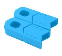 Drfeify Silicone Bike Crank Protector, 4pcs Silicone Shockdes cap for Mountain Bike DH, XC Accessories, for Professional Riders And Beginners, Protection, Blue