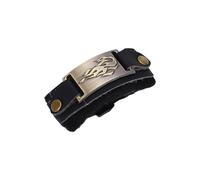 Drfeify Smorzatore per Corde per Chitarra, Cinturino Muto in Pelle PU, Elimina il Rumore di Feedback per la Registrazione Pratica del Basso Acustico Elettrico (fiamma nera)