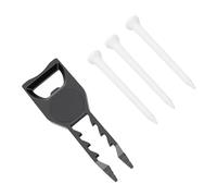 Drfeify Strumento per Riparare i Divot, Strumento per Divot da Golf in Lega di Zinco con Regolatore dell'altezza del Tee, Pulitore per Scanalature e Aiuto per l'allineamento del Putter, 10,5 X 3,3