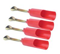 Drfeify Supporto per Canna da Pesca Staffa per Canna da Pesca in Metallo e Plastica 4 Pezzi Supporto Pieghevole Inserito a Terra da 32 Cm con Vanga in Metallo per Pescatori Sulla Spiaggia del Fiume