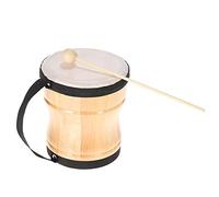 Drfeify Tamburo Bongo in Legno per Bambini, Tamburo Portatile con | Testa in Pelle di Pecora Sintetica, Dimensioni Compatte da 5,3 Pollici, Facile da Trasportare per i più Piccoli, Sviluppa
