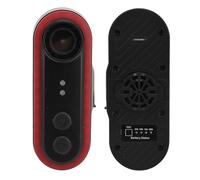 Drfeify Telecamera per Biciclette, Telecamera Posteriore a Prova di Acqua Larga 1080p con Luce di Coda, Registrazione del Ciclo, App, per Andare in Bicicletta (16GB)