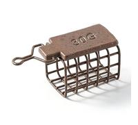 Drfeify Trappola per Esche da Pesca Gabbia per Esche Quadrate in Metallo, con Design Cavo, Rilascio Preciso dell'esca, Lancio Stabile per Carpa, Tinca, Lago, Pesca Al Colpo (FXRL-30G)