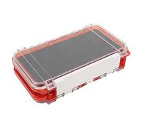 Drfeify Vassoio per Esche da Pesca, Scomparti con Chiusura di Sicurezza Scatola Portaoggetti per Attrezzatura in PP con Divisori, per Pesca alla Spigola in Kayak di Mare d'Acqua Dolce (Rosso)