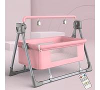 DRFGHK Altalena elettrica per bambini, sedia a dondolo a dondolo, dondolo per bambini, culle regolabili, culla reclinabile automatica a dondolo, letto sicuro per bambini, letto ideale per neonati