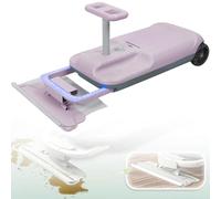 DRFGHK Go Kart per Bambini con Lavapavimenti e - Elettrico a Doppio Motore Uso Interno Ed Esterno Ruote Luminose Spazio di Archiviazione Incluso età 3+,Pink