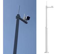 DRFGHK Staffa per Telecamera Esterna Palo di Sicurezza da Esterno, palo Universale sorveglianza e con parafulmine, Montaggio Multi-Angolo