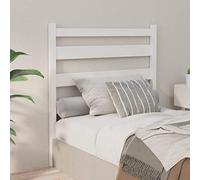 DRFGHK Testiera per letto, tabellone in legno, supporto da pavimento, alla moda, decorazione per camera da letto, bianca, 106 x 4 x 100 cm, in legno massello di pino, con testiere e pediere, colore