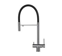 DRFGNF 3 Way Kitchen Tap with Pull out Hose Drinking Water Tap Gray 3 in 1 Drinking Water Kitchen Sink Faucet