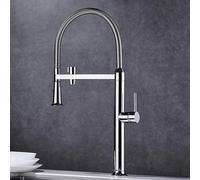 DRFGNF Drinking Water Tap Chrome Pull Down Kitchen Sink Mixer Tap 3 Way Water Filter Tap Spring Faucet 360° Rotating Faucet