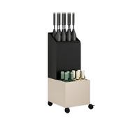 DRFGNF Grande supporto in metallo per ombrelli con ruote, grande capacità per la decorazione di centri commerciali, biglietti per affari e lobby di hotel (colore 2, 48 x 25 x