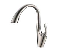DRFGNF Kitchen Faucets with Pull Down Sprayer Hot And Cold Retractable rotatable Sink Mixer 2 Modes Single Handle Single Hole Kitchen Sink Faucet-D (Color : Chrome)