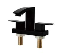 DRFGNF Kitchen Sink Faucet Basin Faucet Bathroom Sink Faucet Brass Basin Mixer Tap Hot And Cold Vanity Faucet Deck Mounted Sink Mixer Tap Double Handle Lavatory Faucet,Gold (CHR
