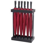 DRFGNF Portaombrelli in metallo con vassoio per perdite d'acqua piovana, organizer e supporto per bastoni da passeggio per ombrelli autoportanti per casa corridoio