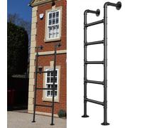 DRFGNF Scala a pioli in Metallo Resistente da Parete per soffitta, Cantina, Finestra, Altezza 49 Pollici, Scala di Ingresso e Uscita per soffitta, dormitorio, Biblioteca, Letto a Castello, Facile d