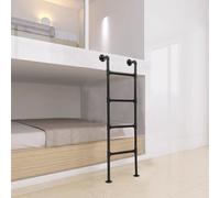 DRFGNF Scala di Emergenza in Ferro battuto da Parete per finestre da seminterrato, Scala a pioli in Metallo Nero per casa, soppalco, dormitorio, Biblioteca (260 cm/102 Pollici)