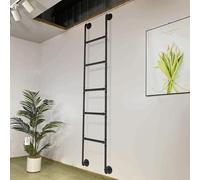 DRFGNF Scala di Emergenza in Metallo per finestre, 4 Piedi, 5 Piedi, 6 Piedi, 7 Piedi, 8 Piedi, 9 Piedi, Scala per soffitta, Letto a Castello, per Interni ed Esterni, con Montaggio a Parete, dimens