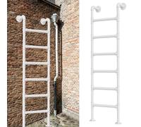 DRFGNF Scala di Emergenza Industriale in Metallo da Parete per soppalco, Finestra, sottotetto, Scala Multifunzionale con capacità di 330 libbre, 39 Pollici