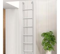 DRFGNF Scala di Emergenza per finestre da seminterrato, Scala in Ferro battuto da Parete per Letto a Castello da soffitta, 100-300 cm, Scale a pioli in Metallo Bianco per soffitta, Biblioteca, tett