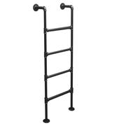 DRFGNF Scala in Metallo per soffitta, da Parete, per Interni, per Letto a Castello, Nera, Altezza 100-300 cm, Scala di Emergenza antincendio per soffitta, dormitorio, Biblioteca, Magazzino, terrazz