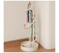 DRFGNF Supporto per ombrelli Track Creative a un pezzo, modellato a spirale, vassoio profondo, gancio sferico, supporto per bastone, processo di verniciatura a forno ad alta temperatura