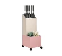 DRFGNF Supporto verticale metallico per ombrelli con ruote, grande capacità, per decorazione commerciale, ricevimenti alberghieri e biglietti aziendali (colore 4, 24 x 25 x 60 cm)