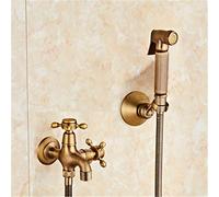 DRFGNF Toilet Bidet Faucet Black Brass Bidet Faucet Mixer Bathroom Shower Blow-Fed Spray Gun Nozzle Single Cold Water Bidet Taps Toilet,Bidet Faucet