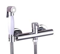 DRFGNF Toilet Brass Bidet Spray Two Holes Hot And Cold Shower Faucet Sprayer Toilet Portable Seat Mixer WC Nozzle Cleaner