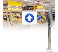 DRFGNF Tornello Universale in Metallo - Porta di Sicurezza Automatica a Molla per ingressi di supermercati e biblioteche, Design a Senso Unico, Apertura a Destra, Dimensioni 95