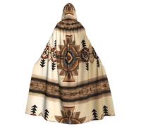 DRGFCXE Il poncho con cappuccio nativo americano senza cerniera viene fornito con un cappuccio oversize comodo e morbido che ti consente di goderti la festa al massimo