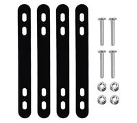 Drhomeam Adattatore per cestello della bicicletta, in acciaio, supporto per portapacchi posteriore, per mountain bike, e-bike, scooter, bici pieghevoli (nero)