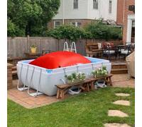 Drhomeam Cuscino d'aria invernale per piscina, in PVC, adatto per piscina gonfiabile fuori terra, resistente al freddo, per proteggere la piscina dal ghiaccio (180 x 230 x 90 cm)