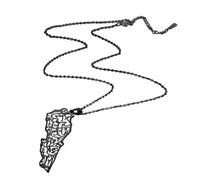 DRHTDXEJ Collana regolabile in metallo con ciondolo a forma di mappa del Libano, comoda da indossare, accessorio elegante