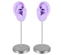 DRHTDXEJ Forma professionale dell'orecchio sinistro destro del silicone per la formazione cosmetica realistica dell'orecchio umano manichino gioielli che mostrano puntelli