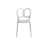 driade Sissi Sedia Di Design In Materiale Plastico Riciclato Bianco, Black Is The New Green, 83 x 48 x 57 cm