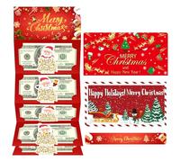 driattie Porta contanti di Natale, accessori per feste a tema Babbo Natale, con 6 scomparti, per figlio, figlia, famiglia, amici, uomini, donne, ragazze, giovani, adolescenti, moglie, marito