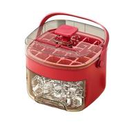 driattie Vassoio per ghiaccio con coperchio e cestino, stampi per ghiaccio con scatola e manico, stampi in silicone riutilizzabili a rilascio facile per cucina, bar, cocktail, casa,