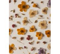 Dried Flower Pattern Diary Journal For Women,160 Page Lined Notebook 8.5+11 Paperback Journal