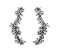 Dries Van Noten - Long Curved Earrings - - Accessories - Donna - Grigio - ONE SIZE