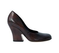 Dries Van Noten - Python-Embossed Leather Wedge Pumps - - Shoes - Donna - Marrone - 37 1/2 EU
