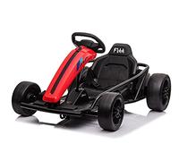 DRIFT-CAR 24V, rosso, ruote drift lisce, motore 2 x 350W, modalità deriva a 13 Km/h, batteria 24V, costruzione solida