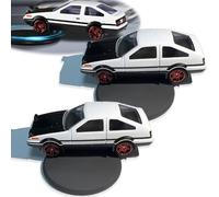 Drift Car Rotating Ornaments, Alloy Car Model AE86 Drift Tail Spin Car Ornament, Car Dashboard Decorations, Vehicle Turn and Follow Drift, Car Decorations Interior, Model Cars Ornament Gift (2PCS)